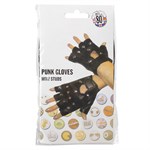 Black Fingerless Metal Studded Gloves Windy City Novelties