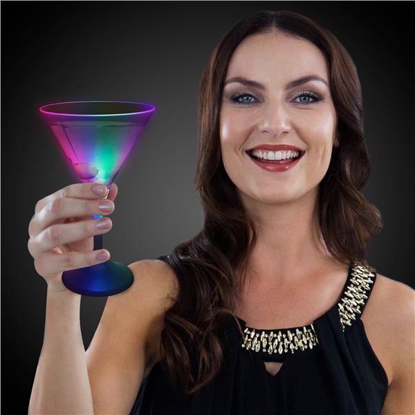 7 Oz LED Light Up Martini Glass Windy City Novelties