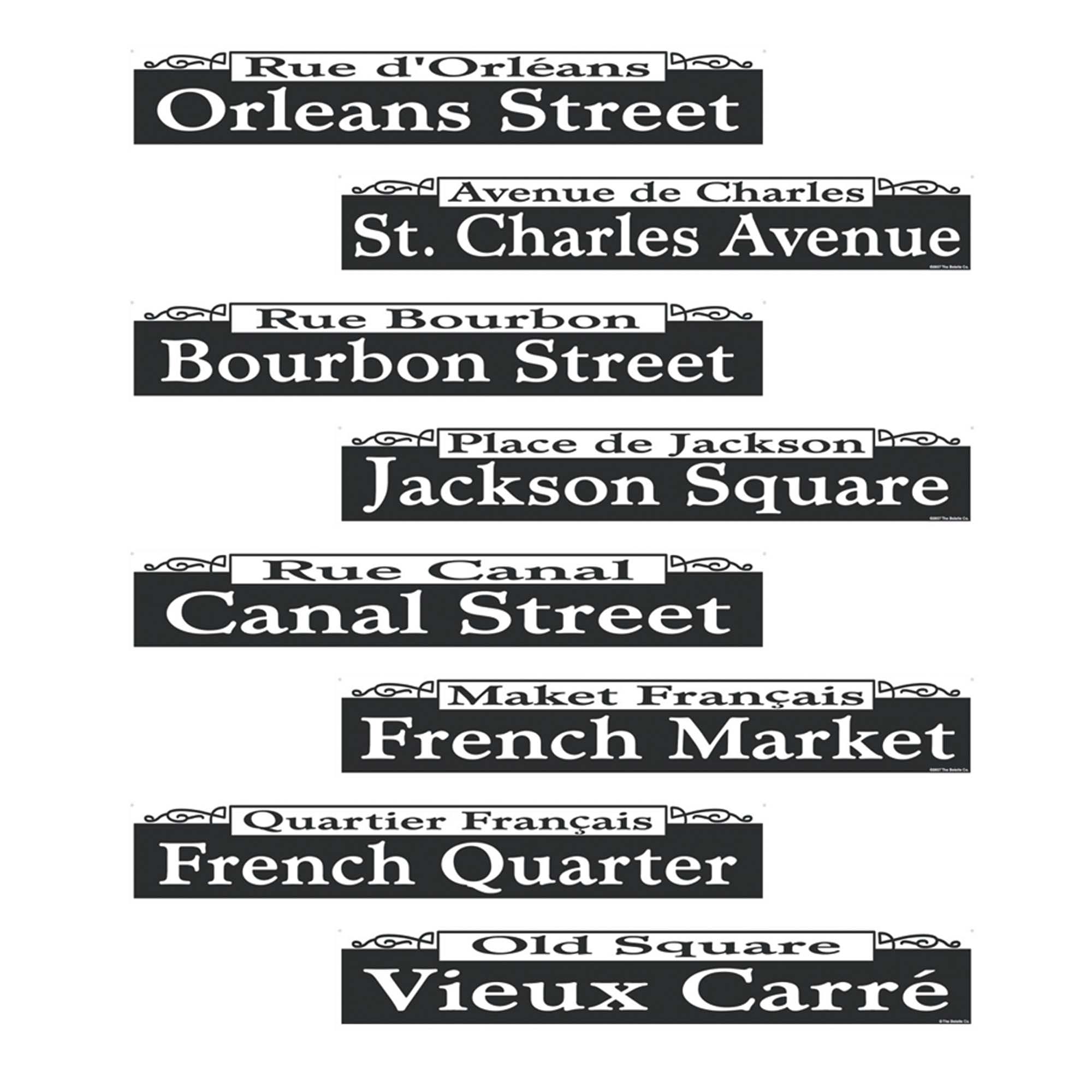 Mardi Gras Street Signs Cutouts