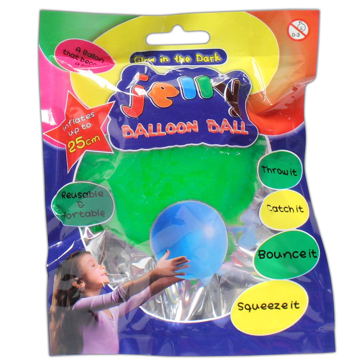 Inflatable Jelly Balloon Ball Throw Catch Squeeze Bounce Balls Gifts Green 
