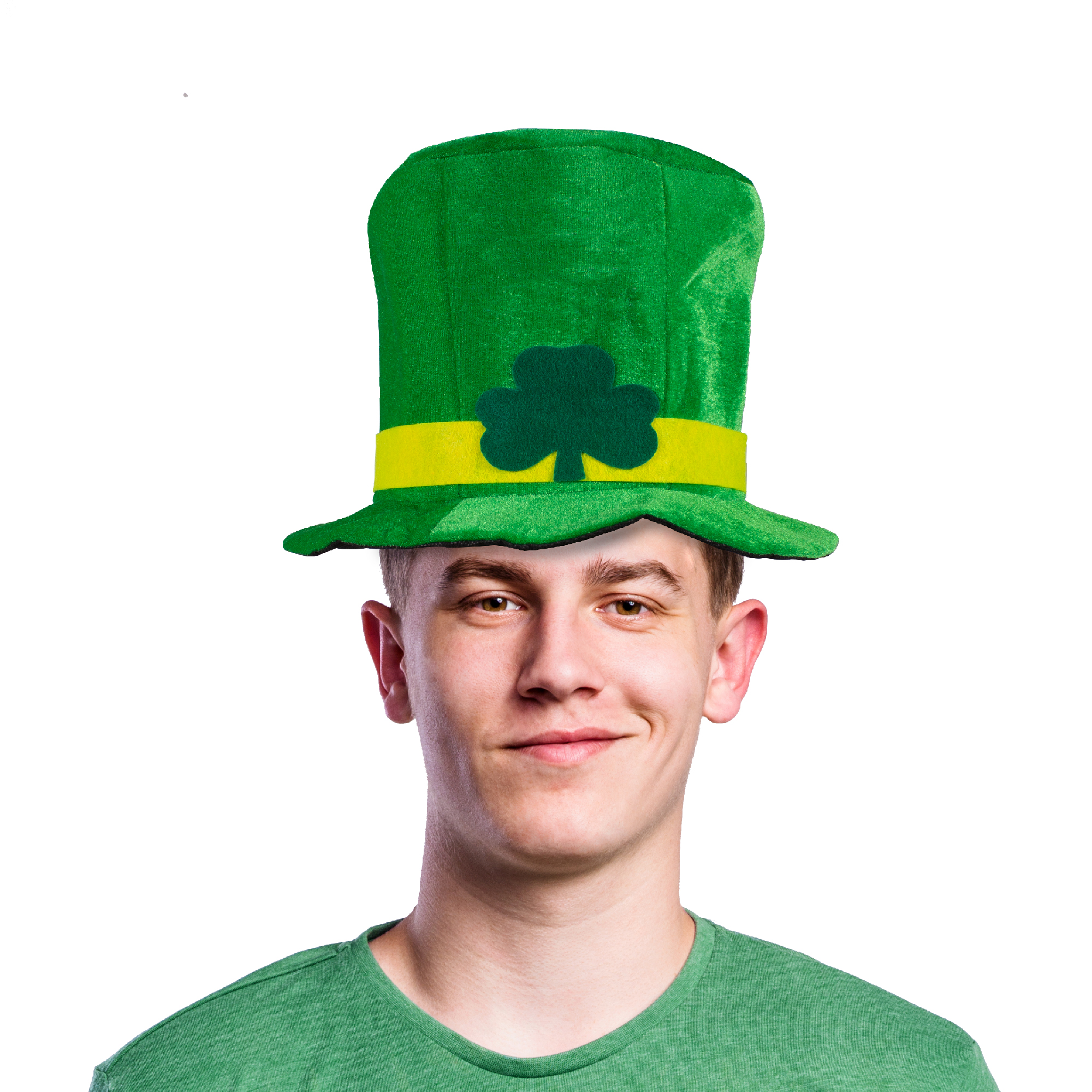 Mens Leprechaun Fancy Dress Hat & Beard St Patricks Day Irish Hat New by Smiffys