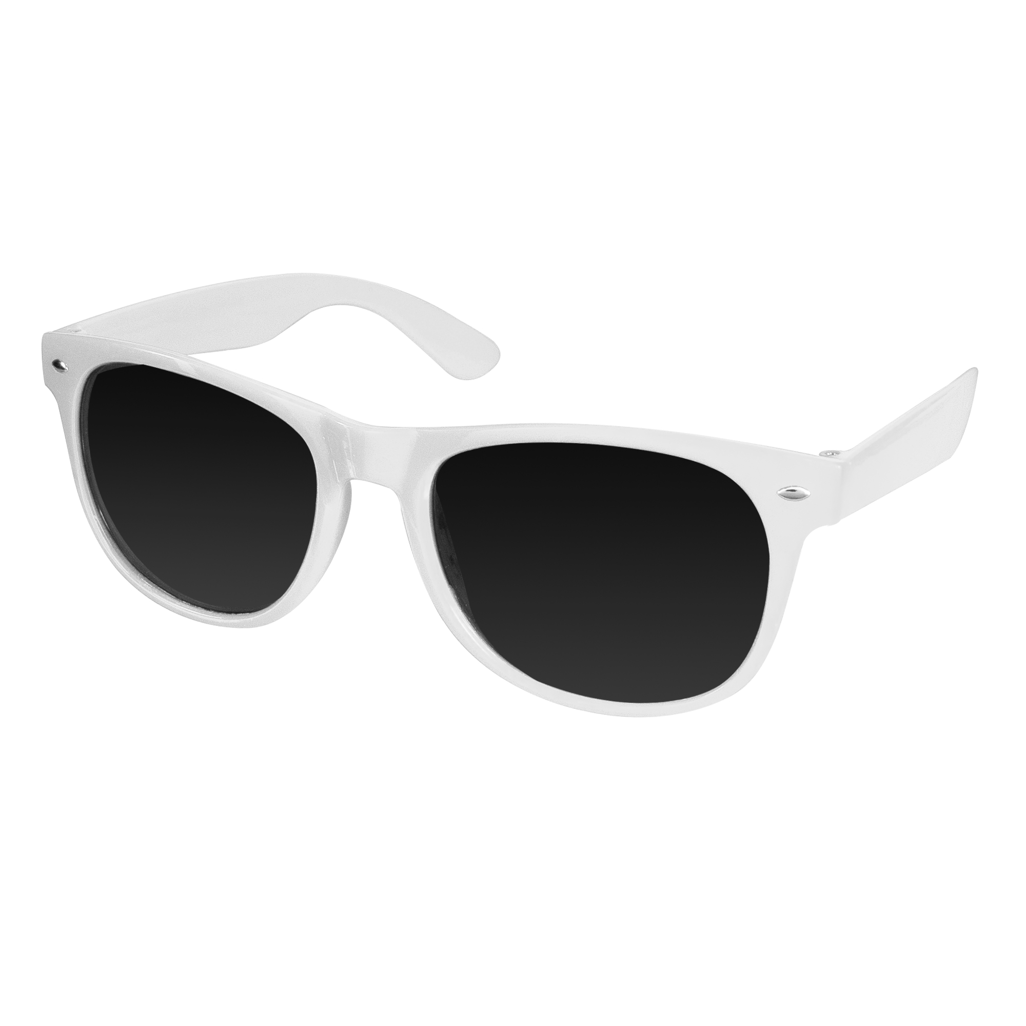 White Retro Sunglasses 12 Pack 