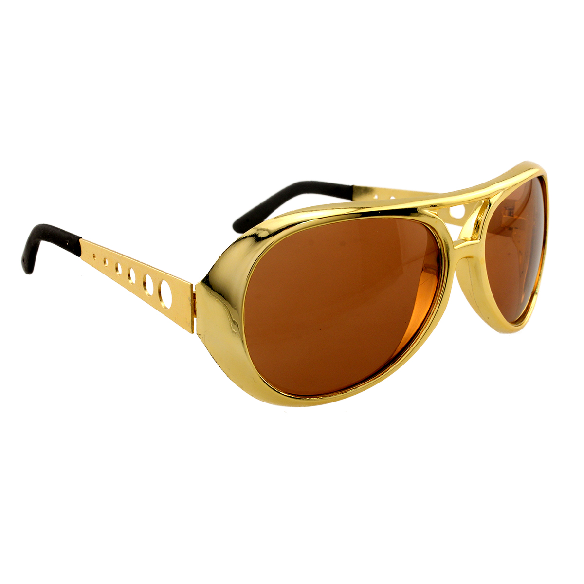 Elvis Style Economy Gold Sunglasses Dark Lens 