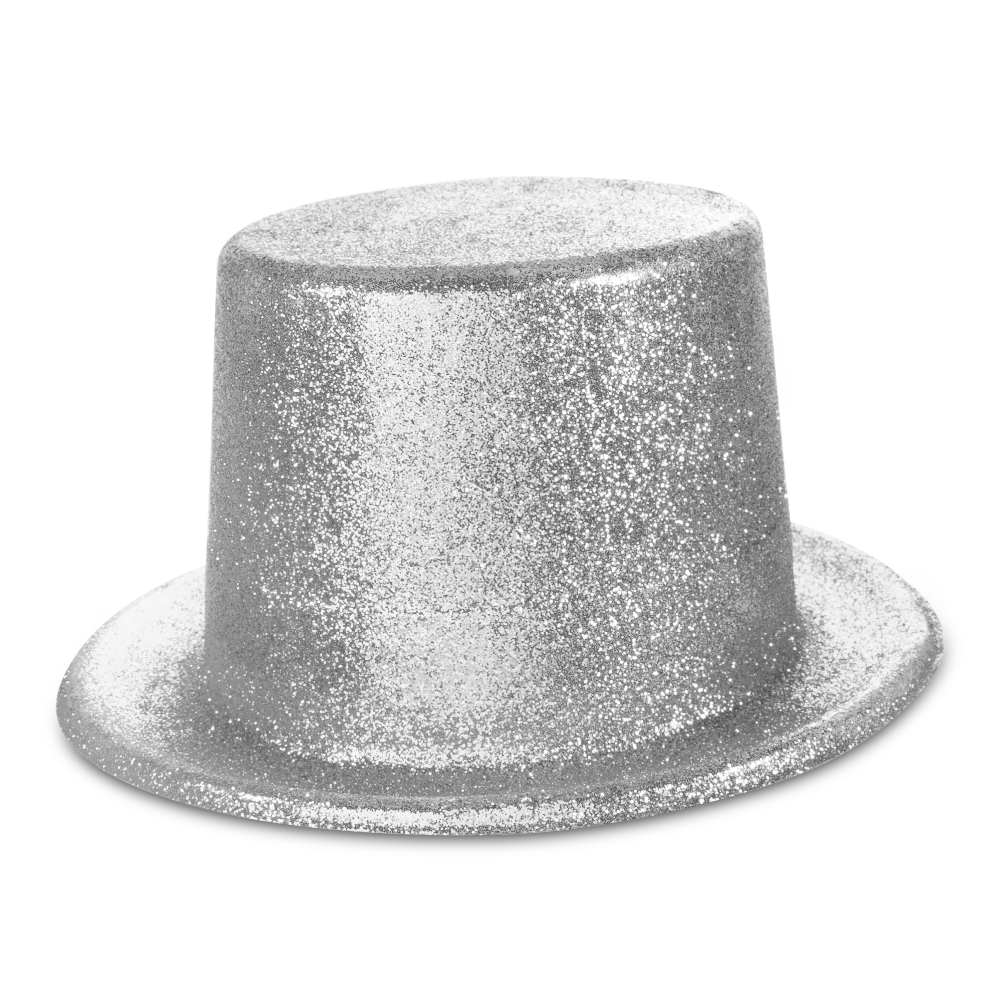 Silver Glitter Top Hat