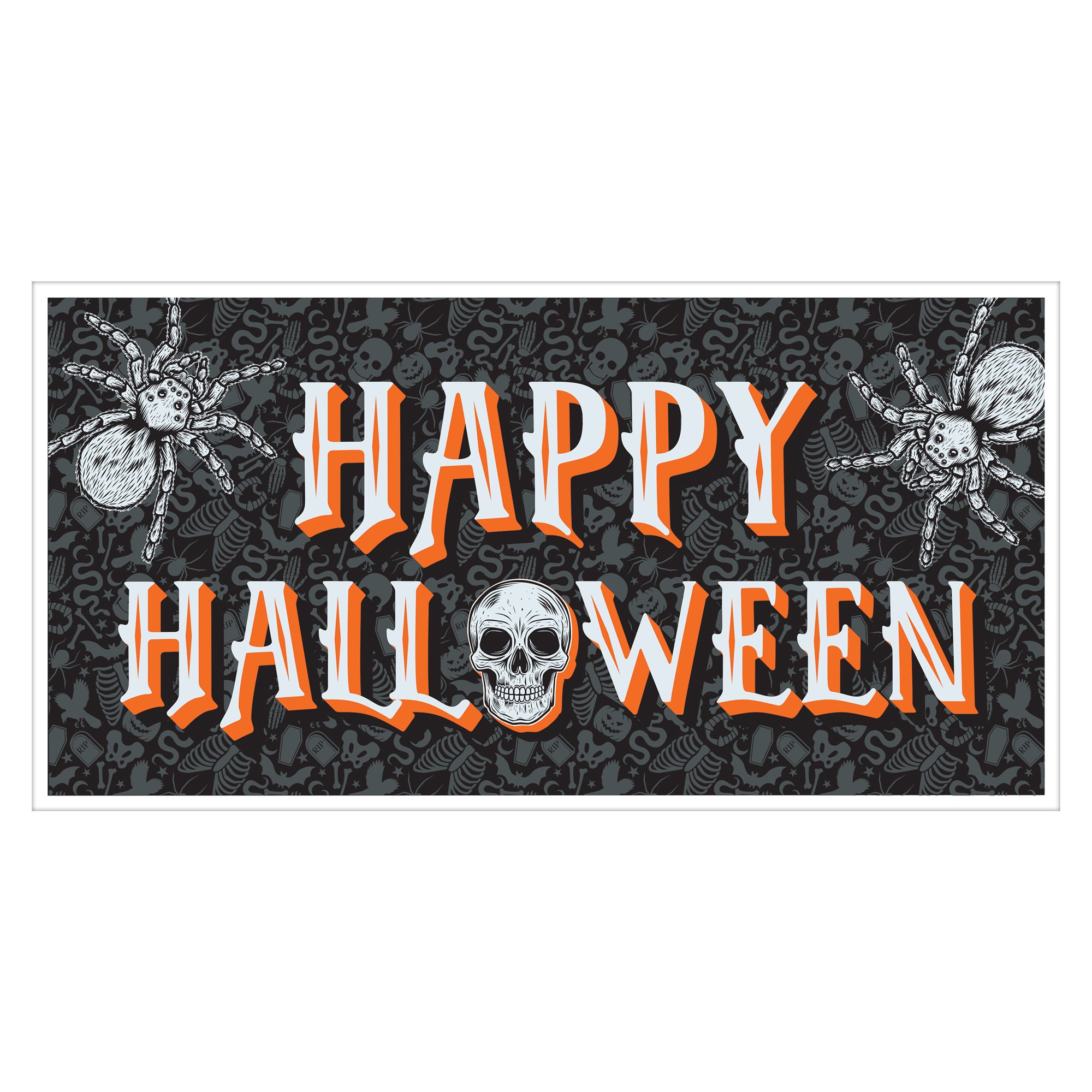 Black & Orange Happy Halloween Banner | Windy City Novelties