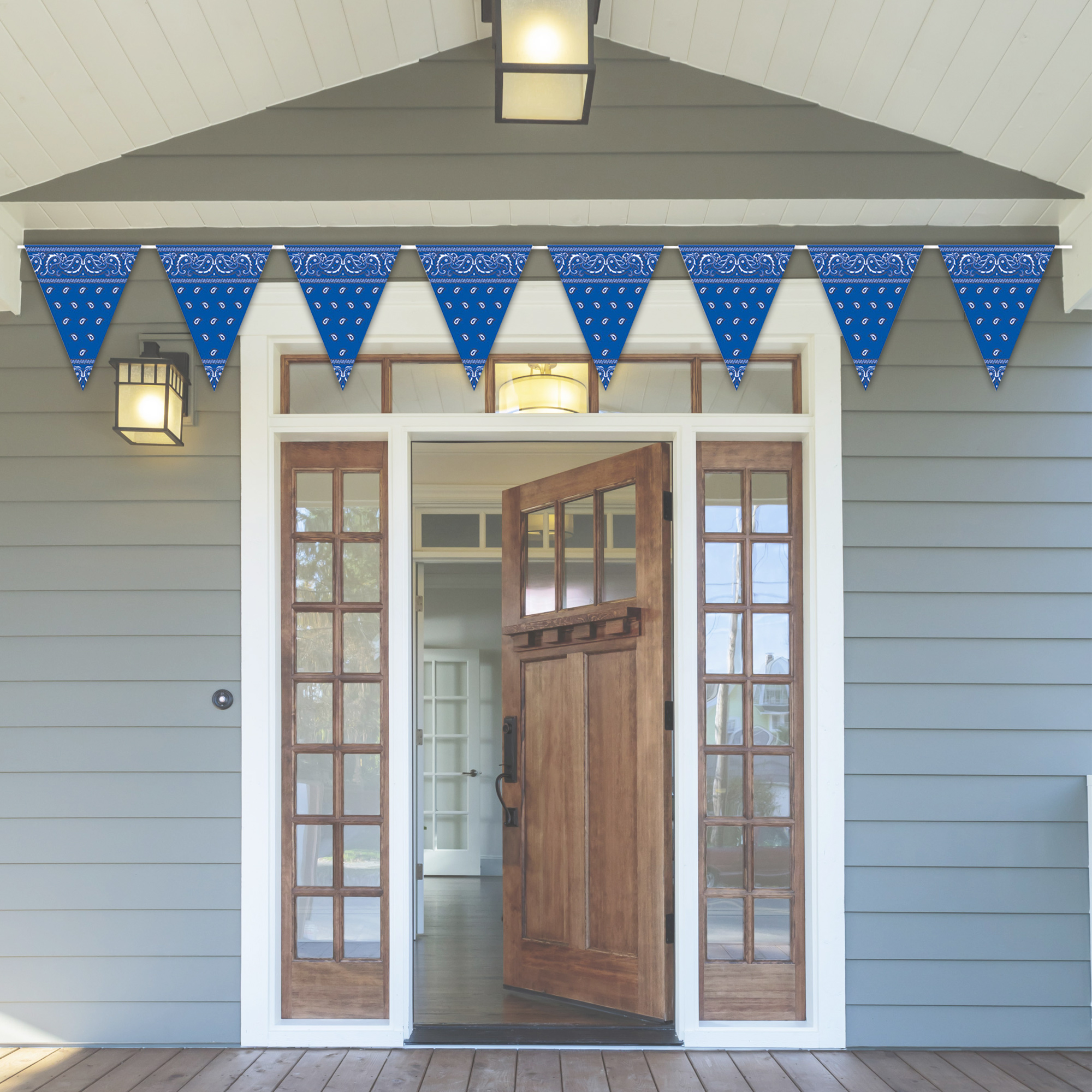 Blue Bandana Pennant Banner