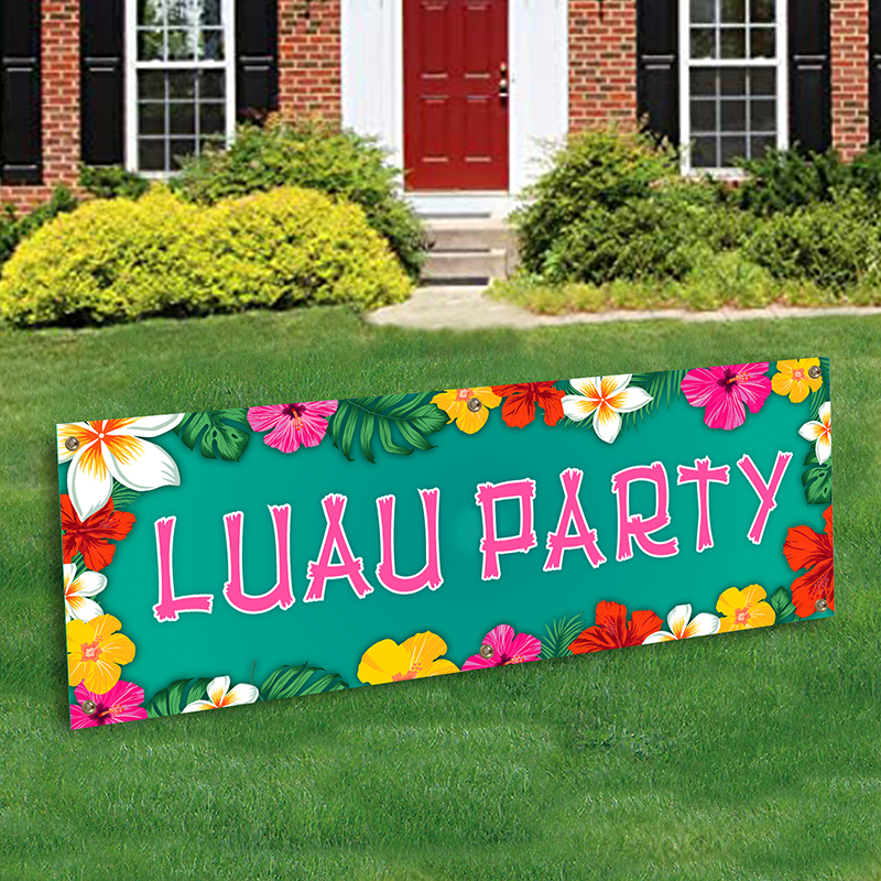 Luau Party Banner Decoration