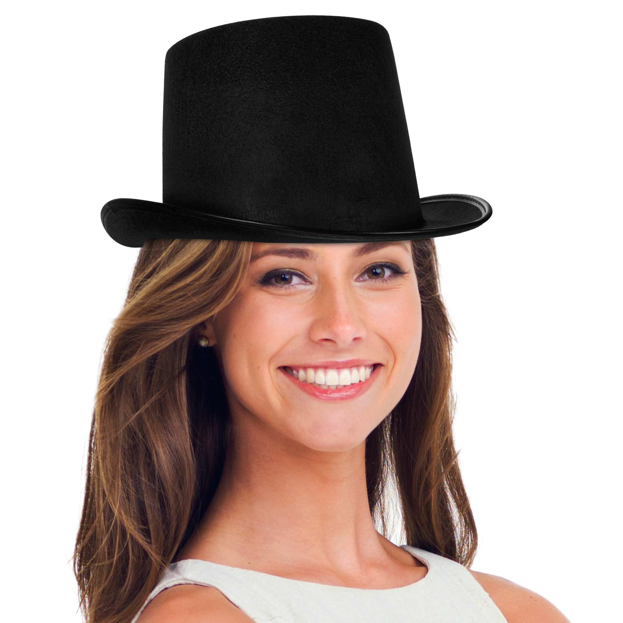 black felt top hat