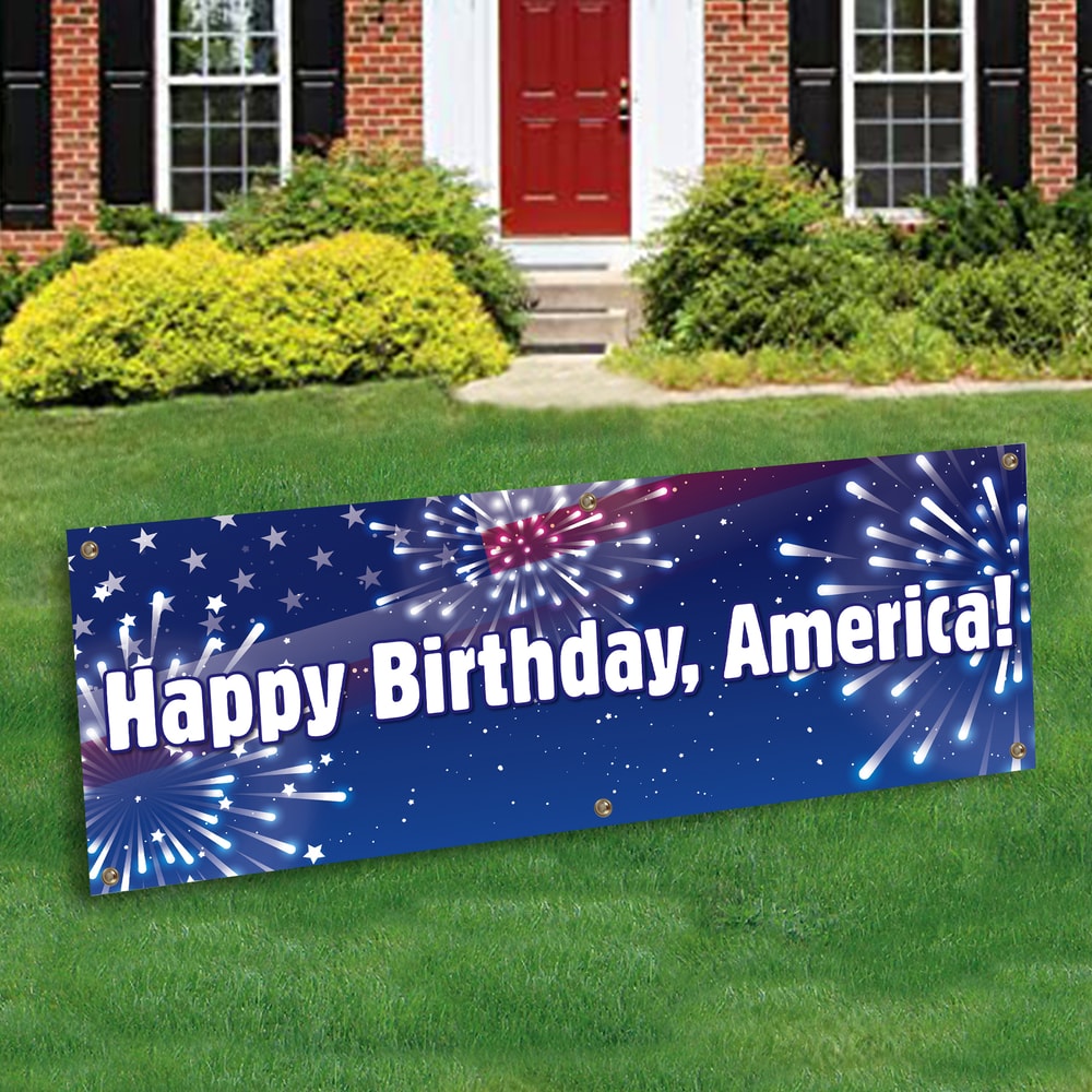 Happy Birthday America Banner Decoration