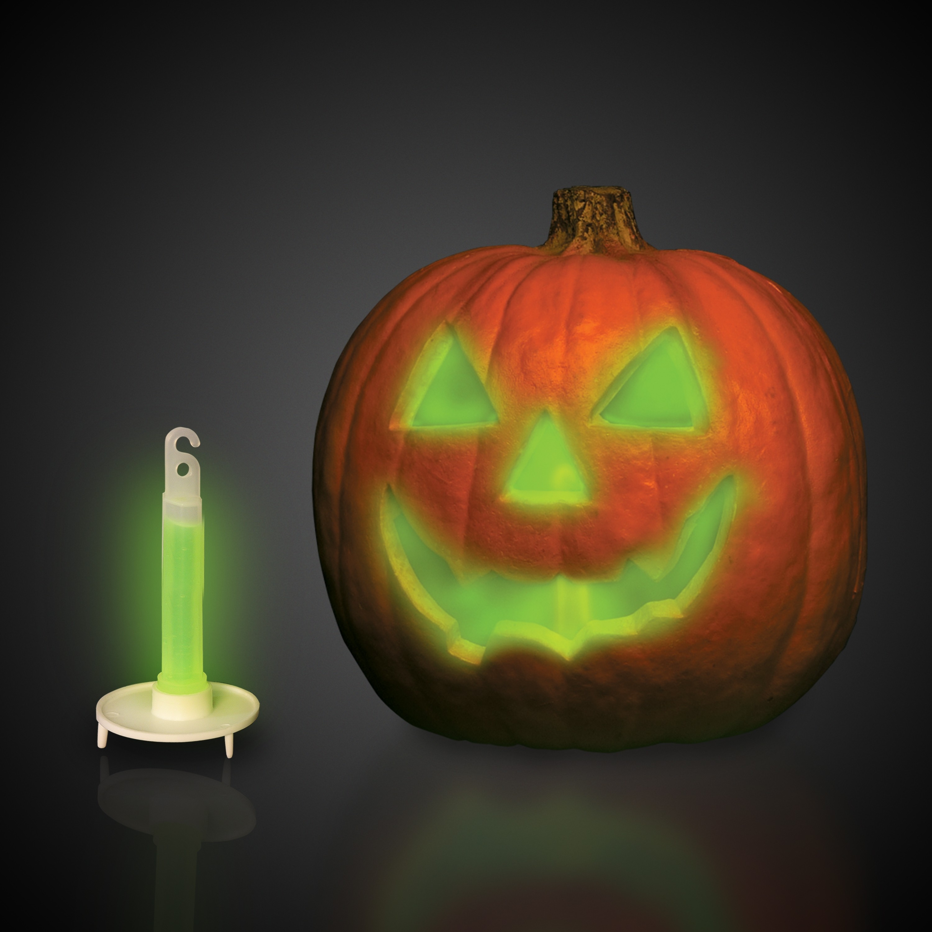 Green Glow Stick with Holder | Light for Jack-O-Lantern