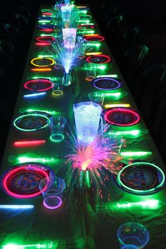 Assorted Neon Party Supplies - LED Glasses, Feather Boas - Glow-in-the-Dark