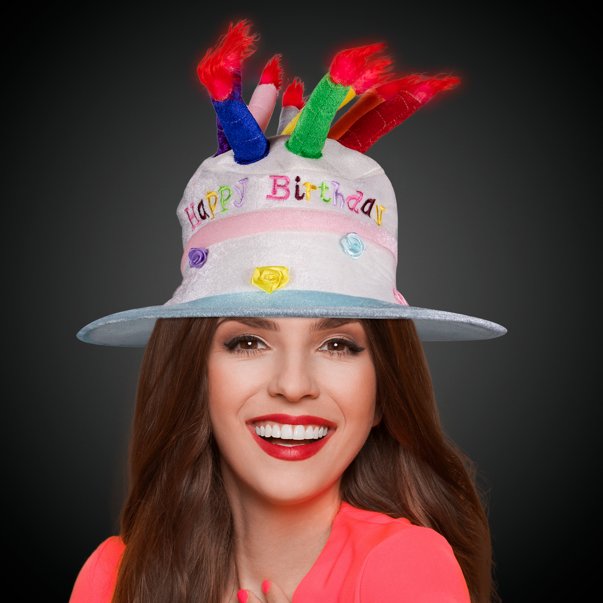 LED Birthday Cake Hat by Windy City Novelties