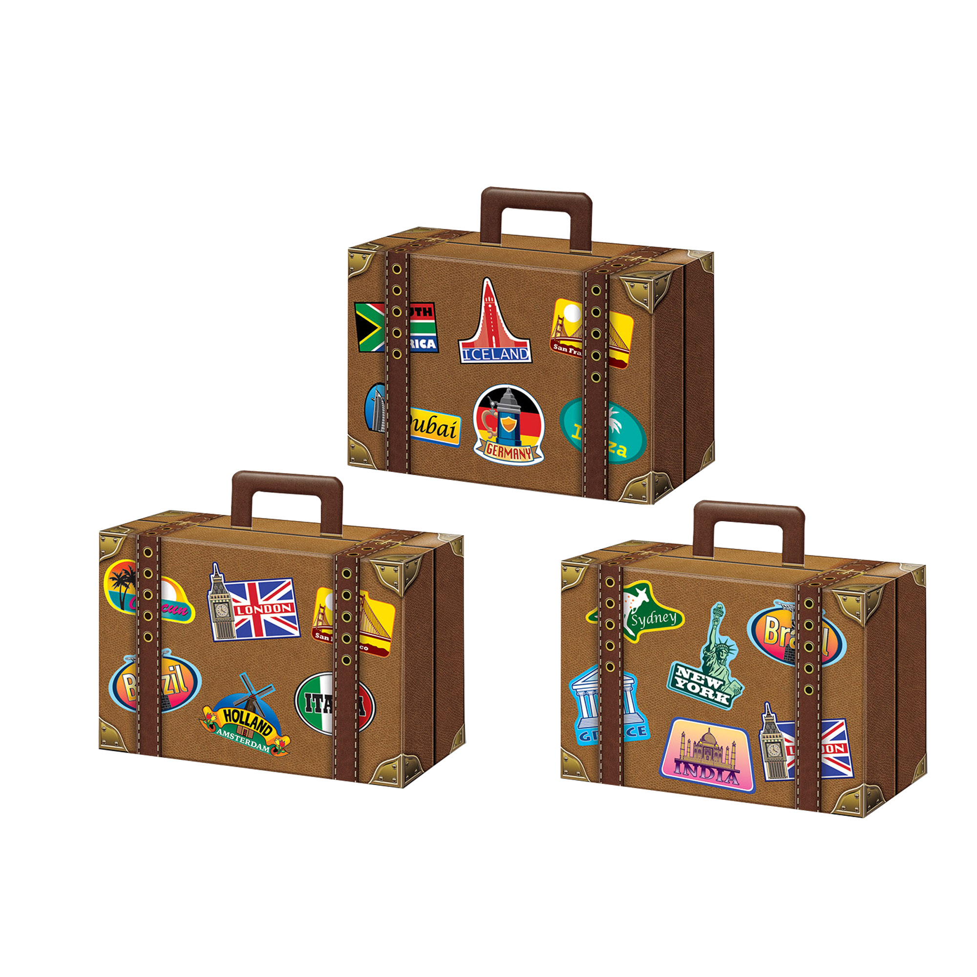 Luggage Favor Boxes by Windy City Novelties