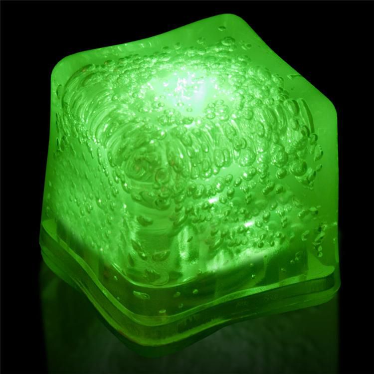 Green LED and Light - Up Ice Cubes - 12 