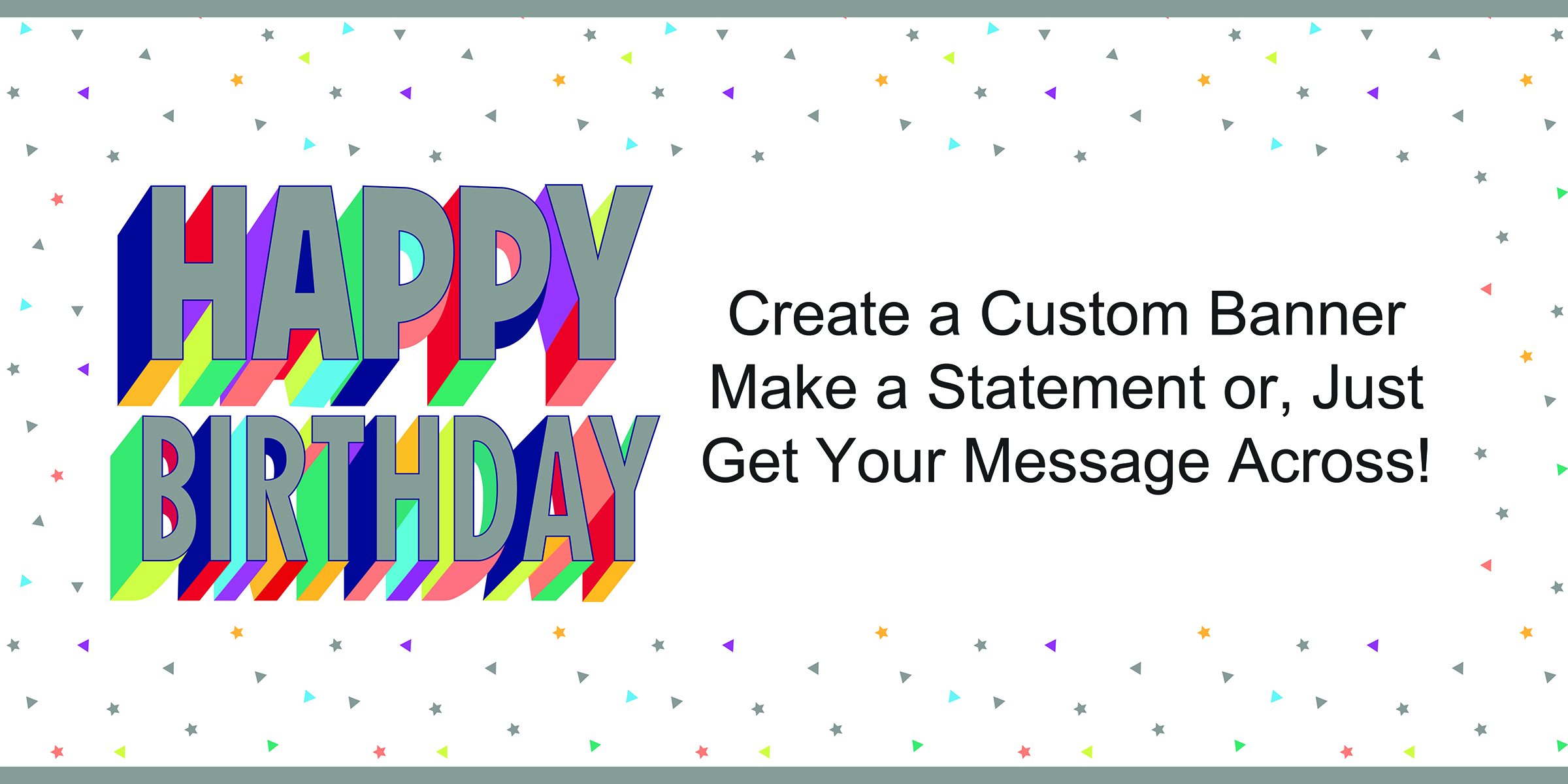 Here's To Your Birthday Custom Banner