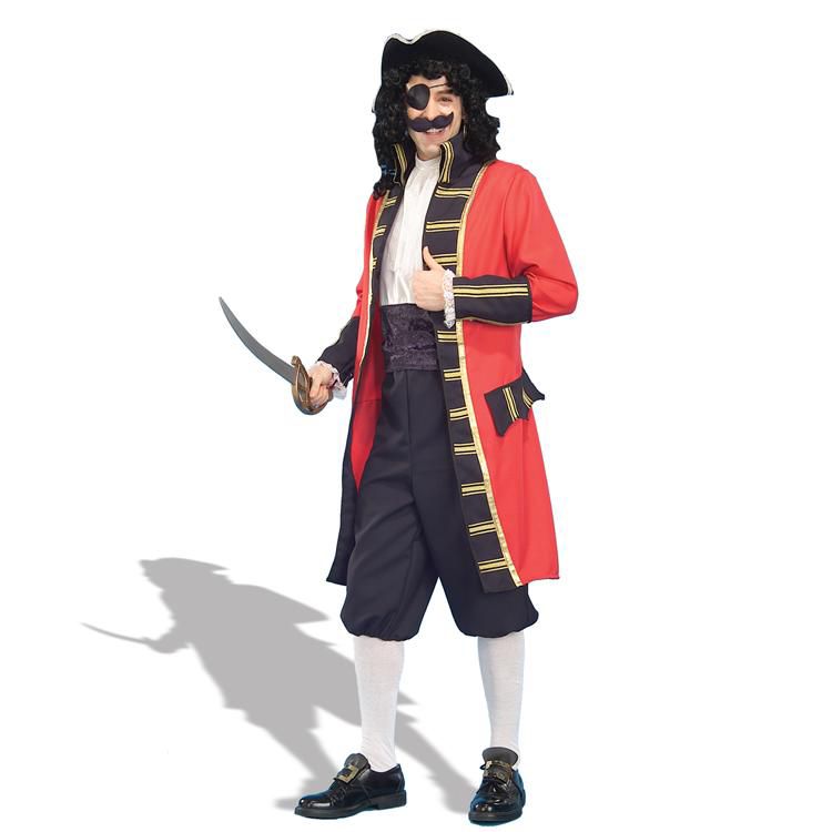 InCharacter Costumes Pirate Captain Peter Pan Hook Jack Sparrow Men's  Halloween Fancy-Dress Costume for Adult, M 