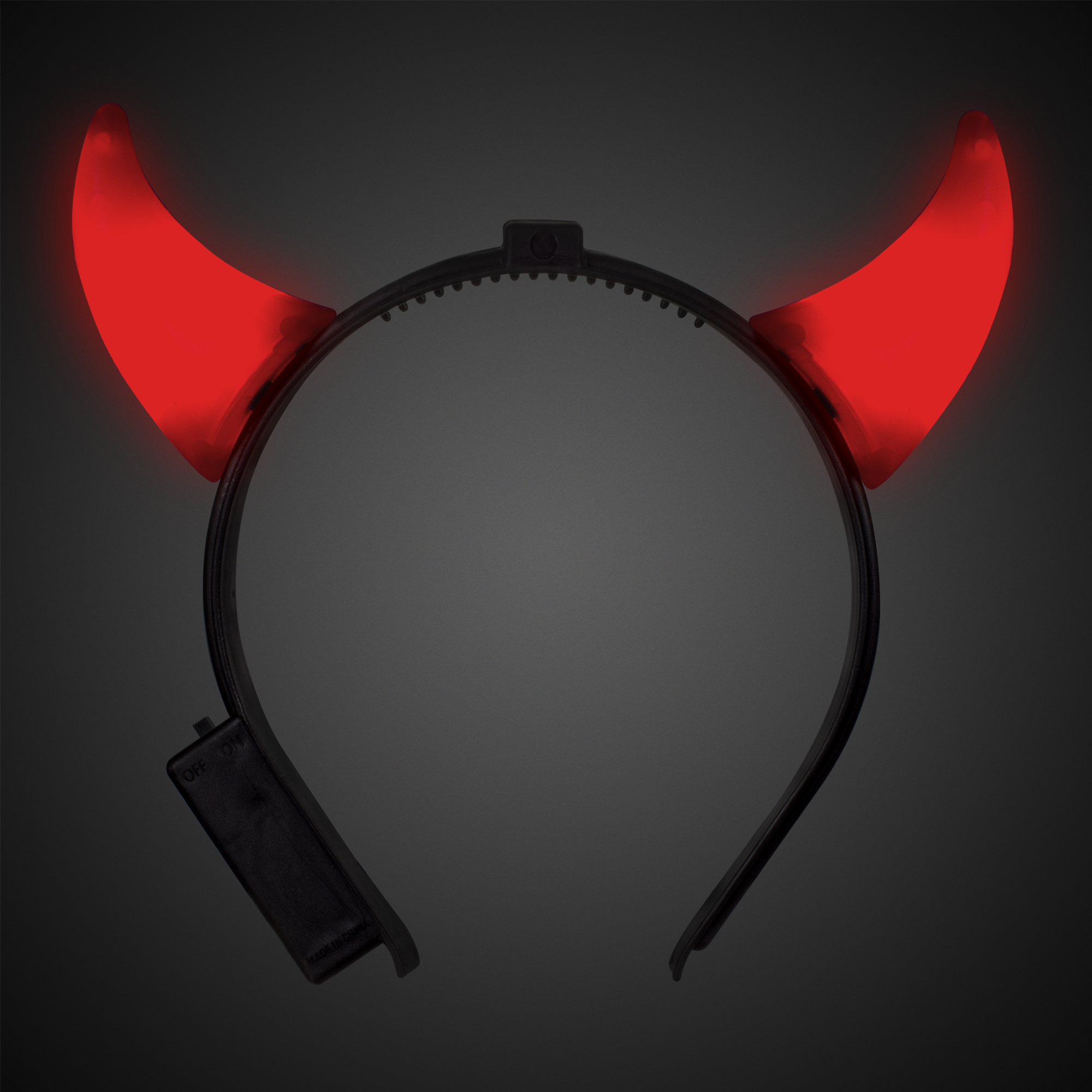 Light Up Devil Horn Starlight Red Headband for Halloween 