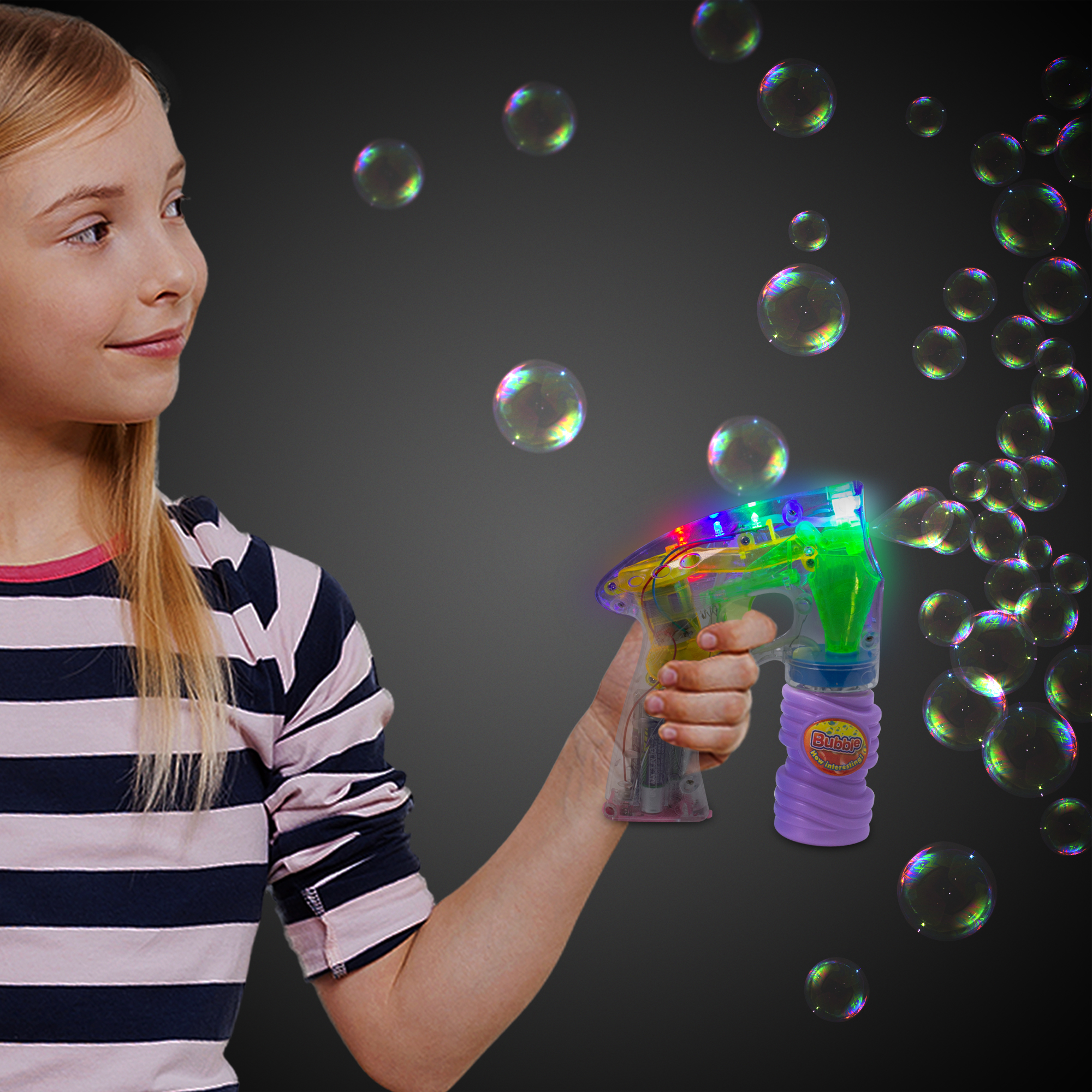 Led Light up Gatling Bubble Gun Demo 2021- Does it Work？ 