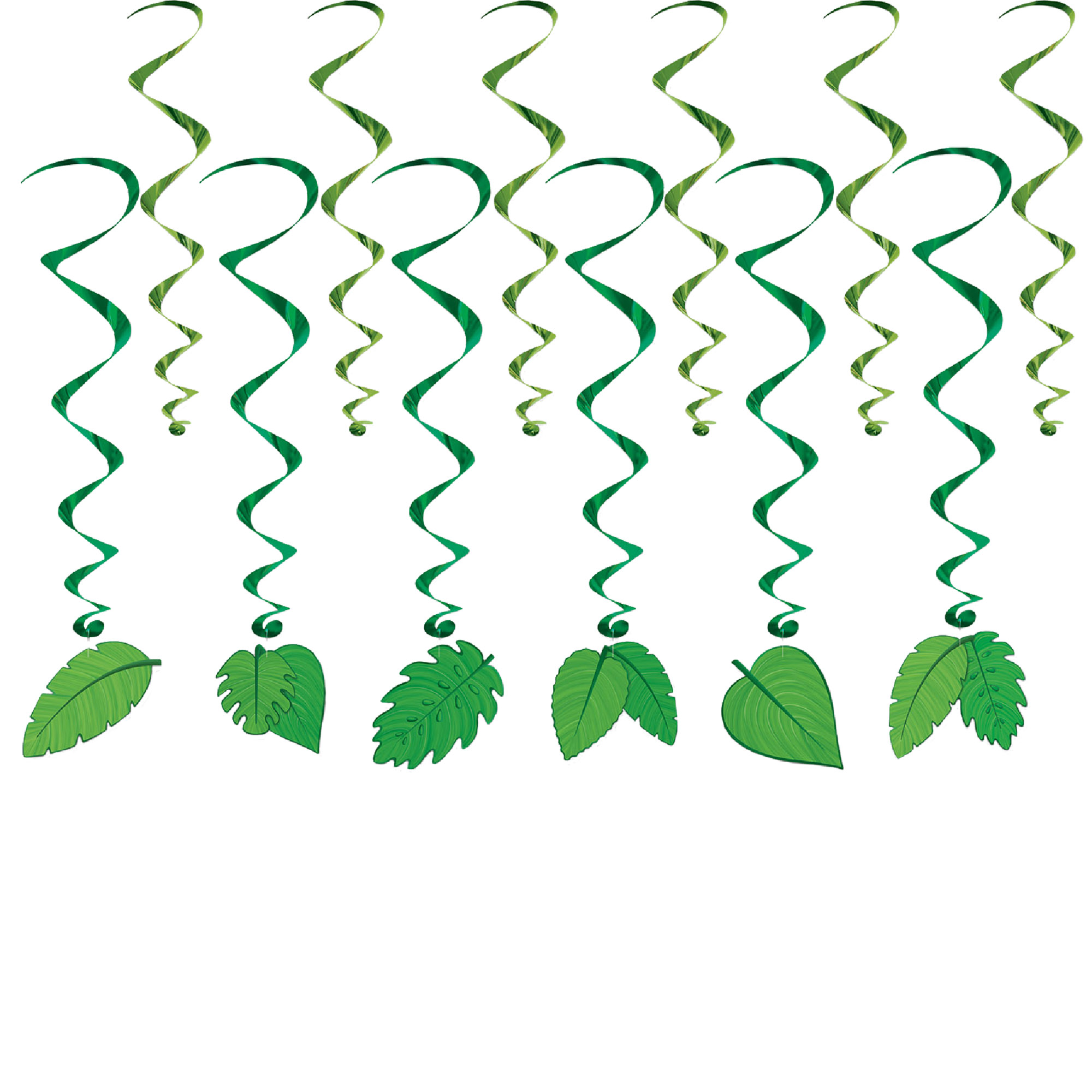 Tropical Leaves Whirl Decorations by Windy City Novelties
