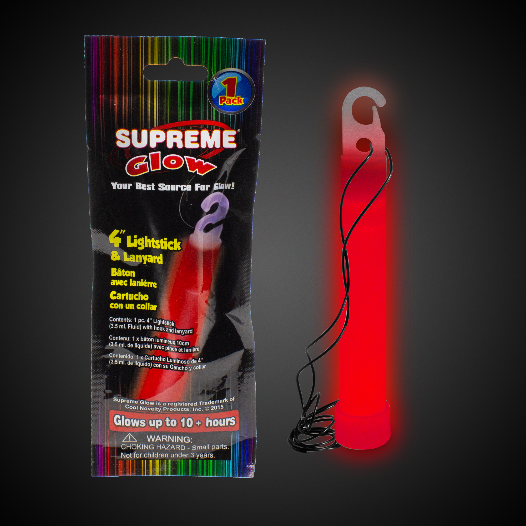 4 Red Glow Stick  Fiesta Party Supplies