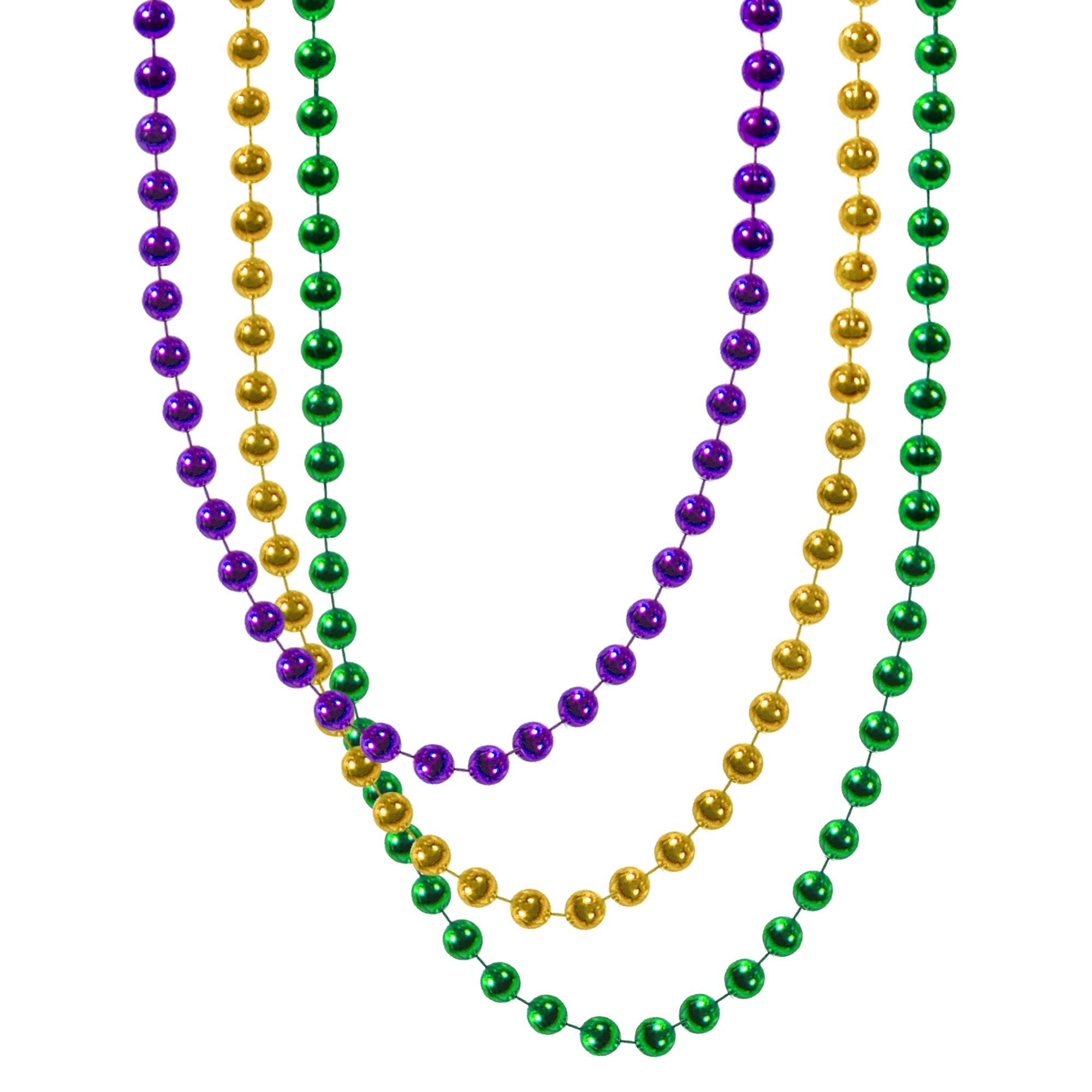 Mardi Gras Bead Necklaces 33 12 Pack