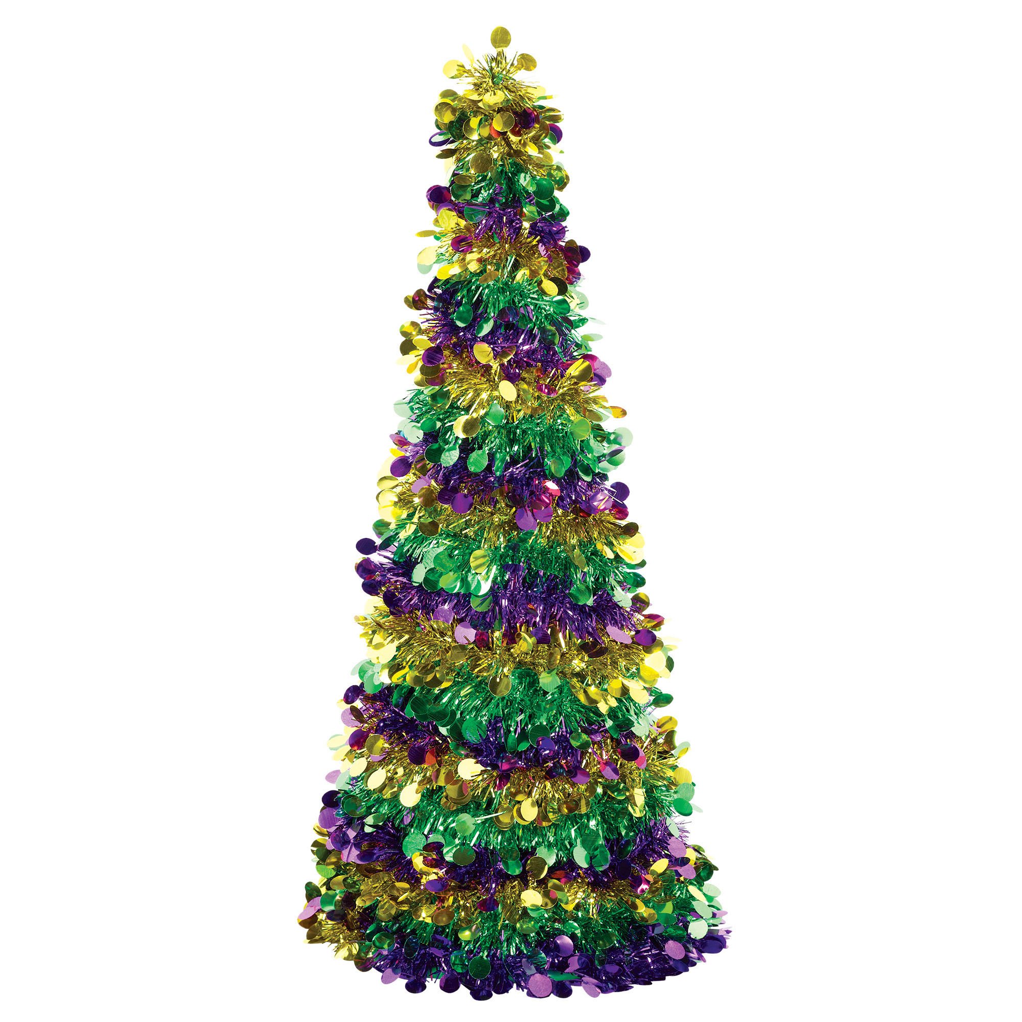 mardi gras tinsel tree walmart