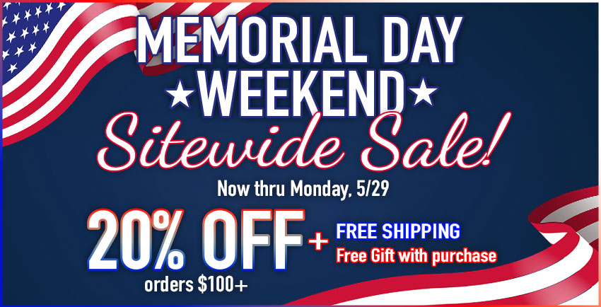 Memorial Day Weekend Sitewide Sale