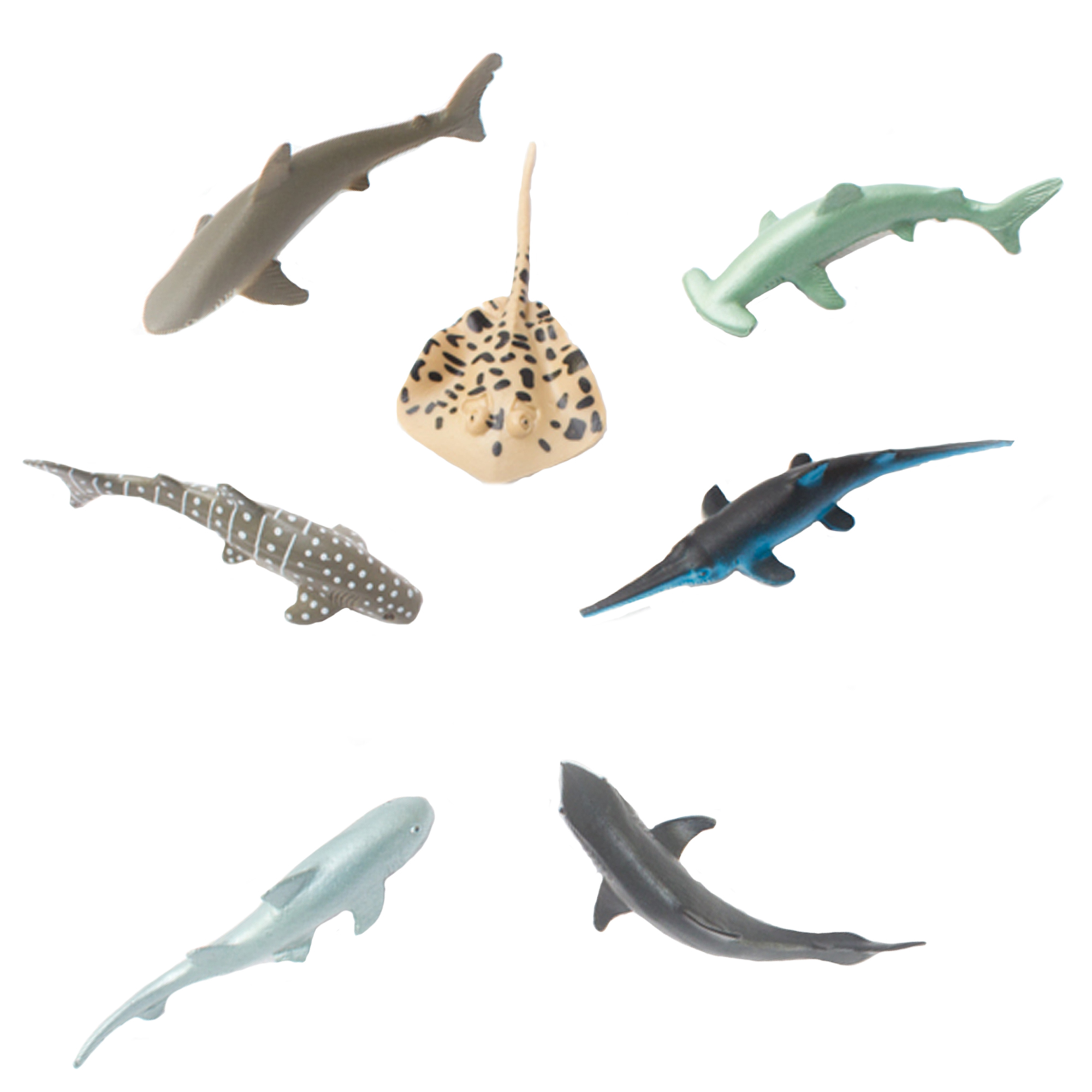 US Toy Lot of 12 Assorted Whale And Shark Figure 