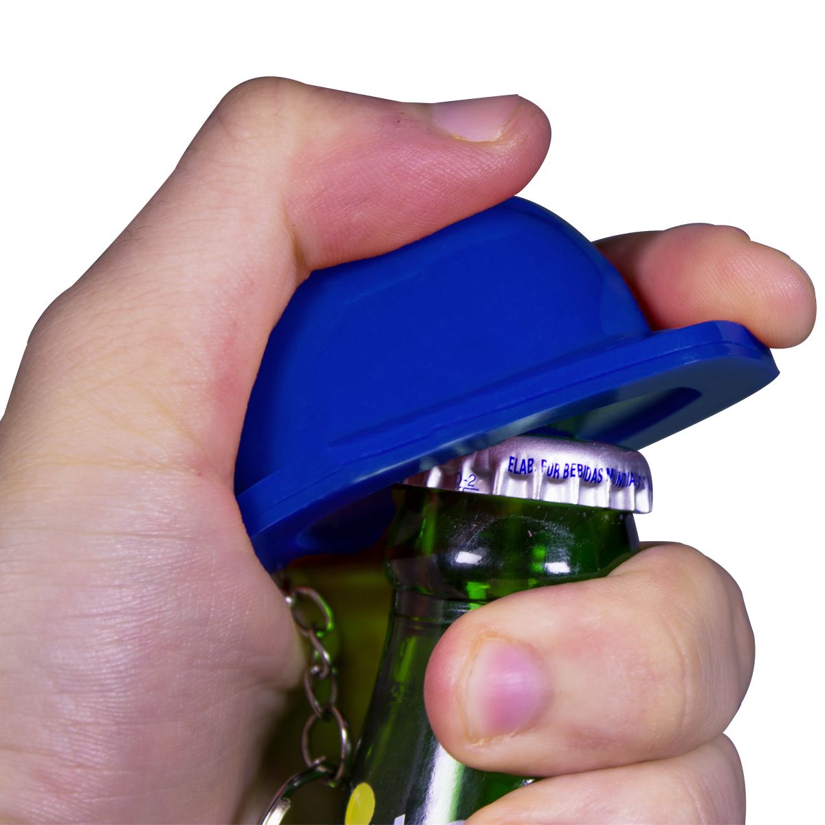 Blue Construction Hat Bottle Opener Keychain by Windy City Novelties