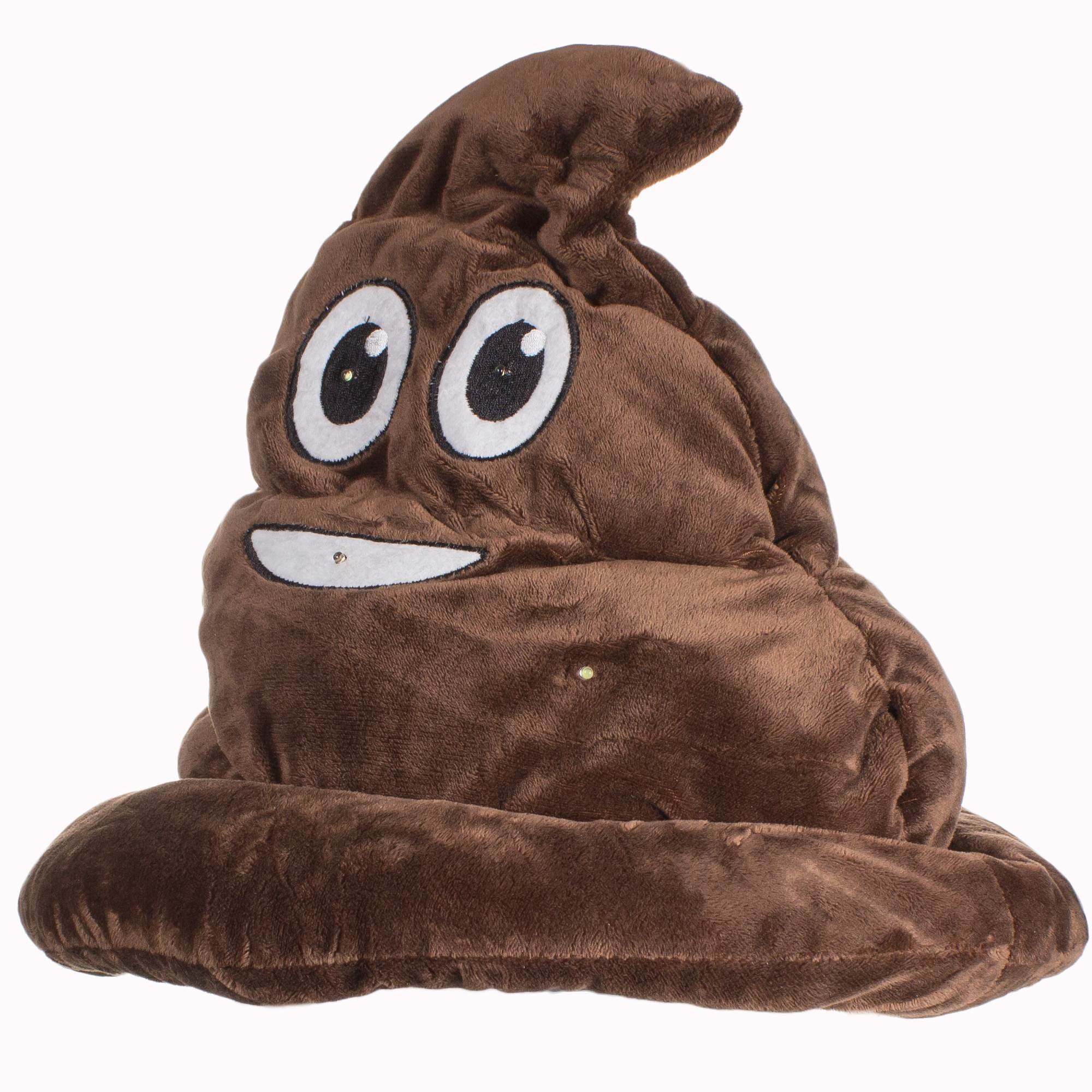Ages 6 Plush Hat One Size Emoticon LED Poop Emoji With Bow 