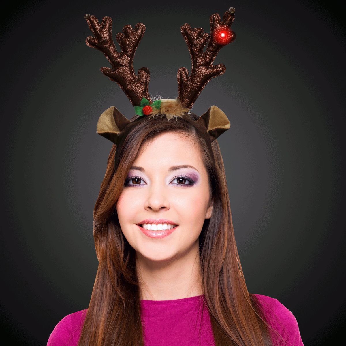 lighted reindeer antlers headband