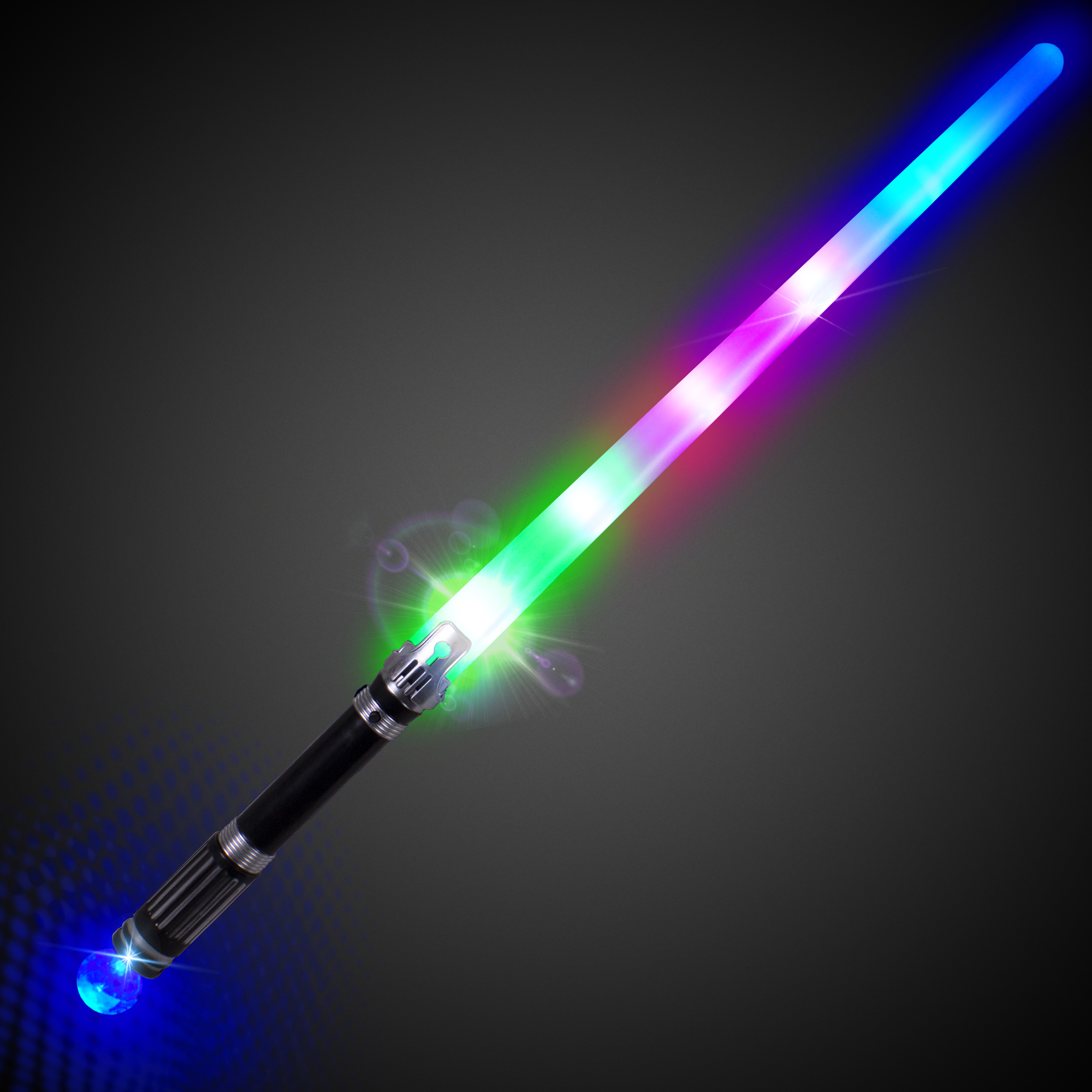 LED Rainbow Saber Sword with Crystal Prism Ball 