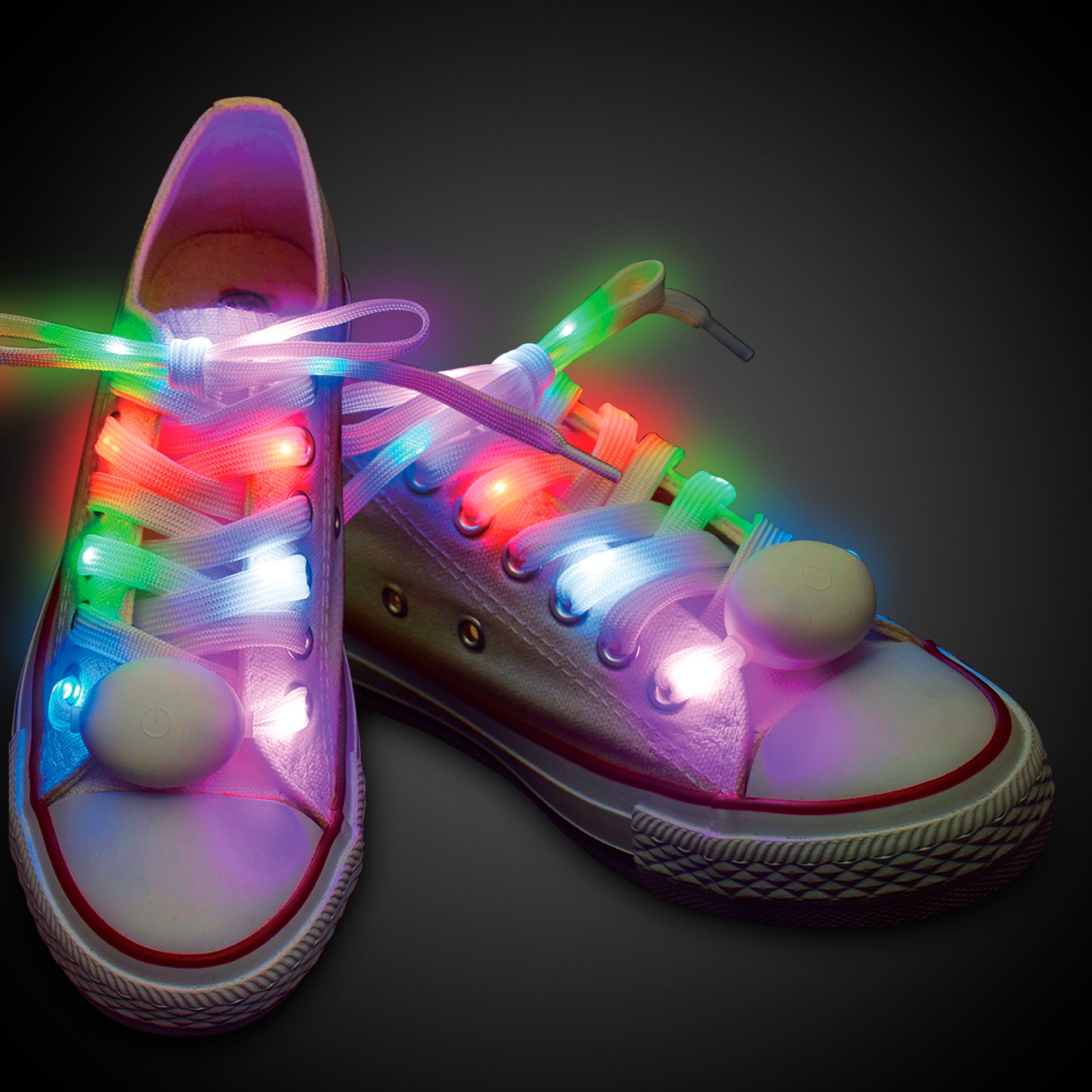Idioot Luchtpost domineren Flashing LED Light Up Rainbow Shoelaces for Sale