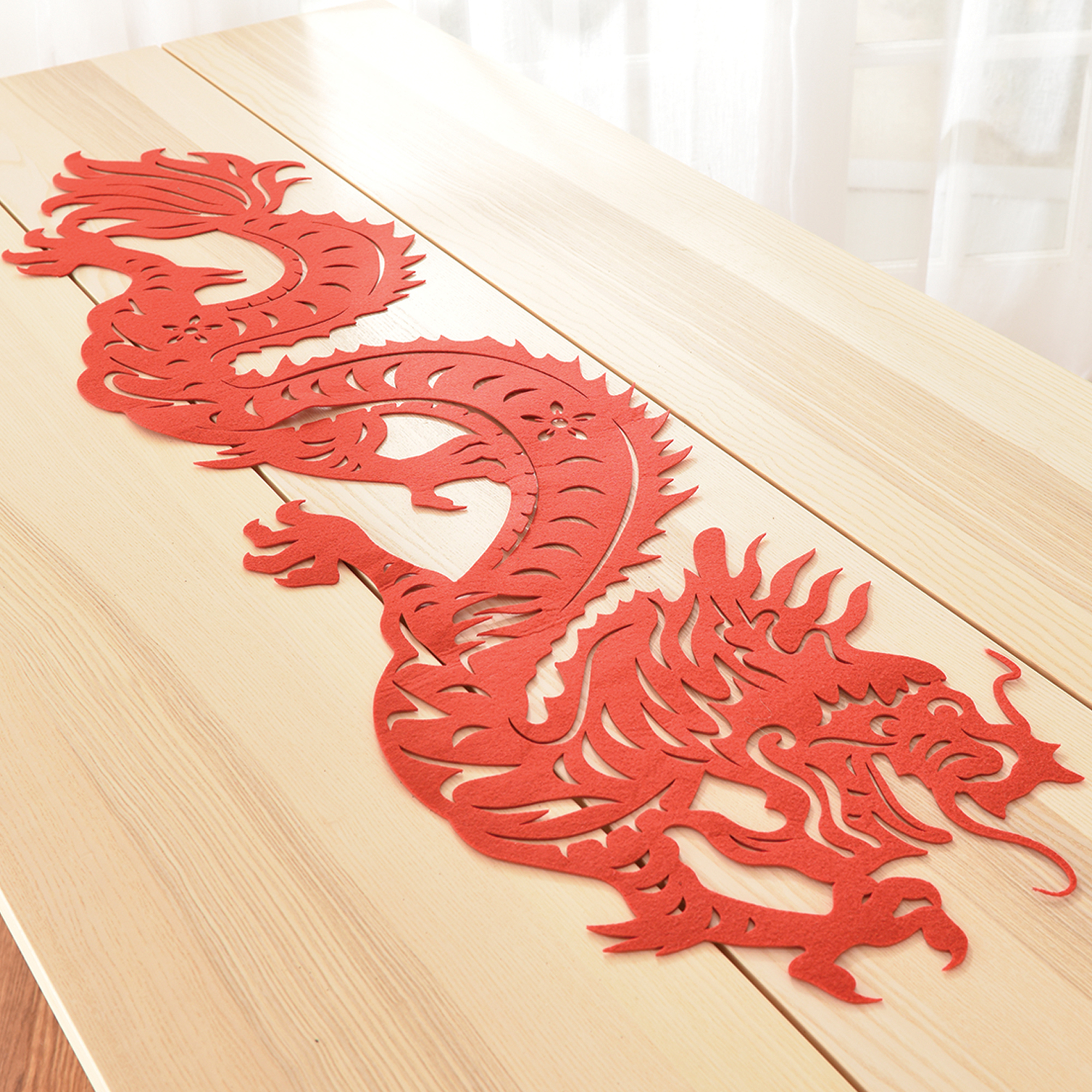 Red Felt Chinese New Year Table Runner Windy City Novelties