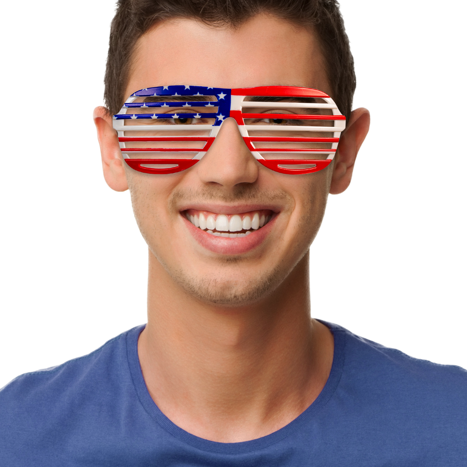 Patriotic Slotted Glasses - 12 Pack by Windy City Novelties