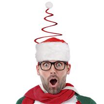 4E's Novelty 8 Inches By 4E’s Novelty 2 Pcs Christmas Santa Hat Headband Best Christmas Costume for Kids Christmas Plush Headbands