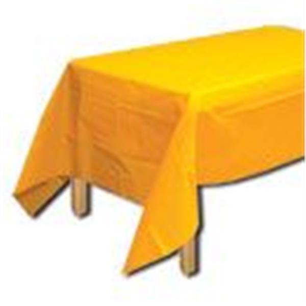 Yellow Plastic Table Cover by Windy City Novelties
