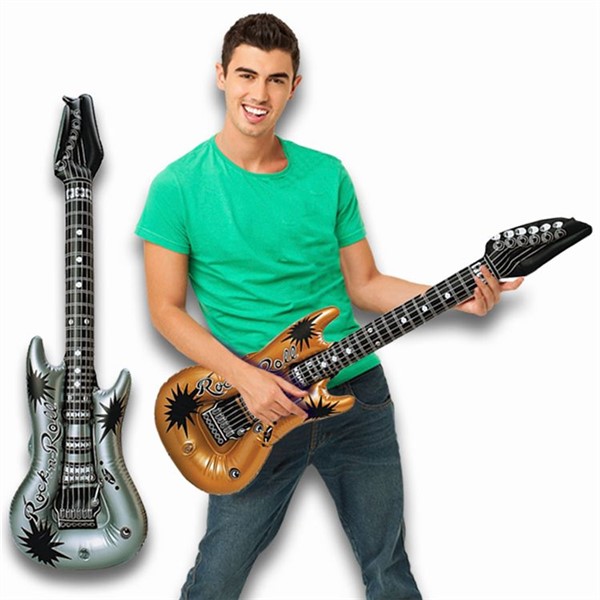 Christmas Inflatable Blow Up Rock Roll Air Guitars Instrument Toy Party Holiday 