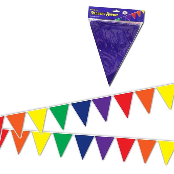 12 Foot Purple Birthday Party Pennant Flag Banner Decoration 