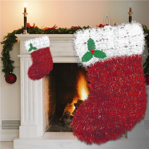 Christmas Stocking Decorations Tinsel Christmas Decorations