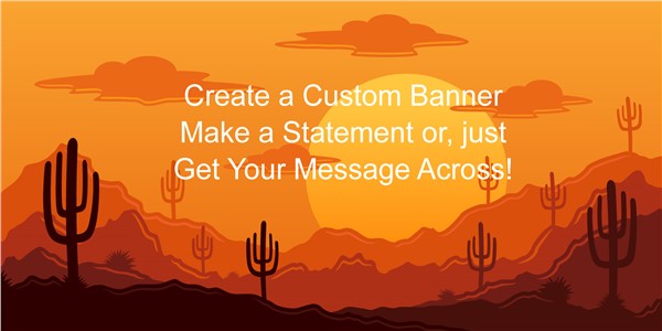 Orange Desert Custom Banner