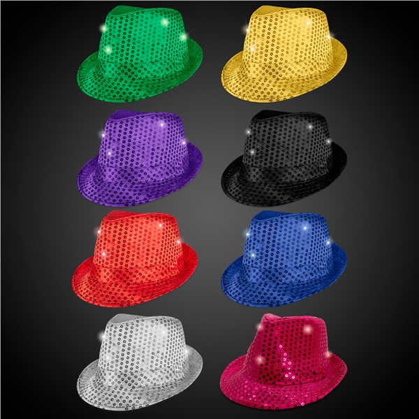 Light Up Fedora Party Hats In Bulk Windy City Novelties