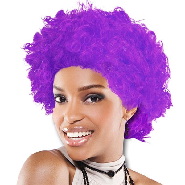 purple afro wig