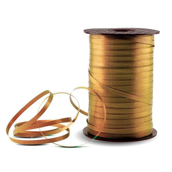 500 Yards Golden Crimped Curling Ribbon Shiny Metallic Balloon Roll for Gift Box 