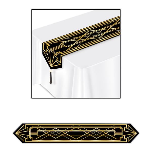 1920s Hollywood Art Deco Table Runner