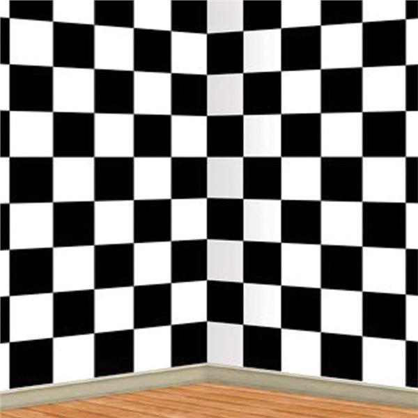 Checkered Backdrop Room Roll