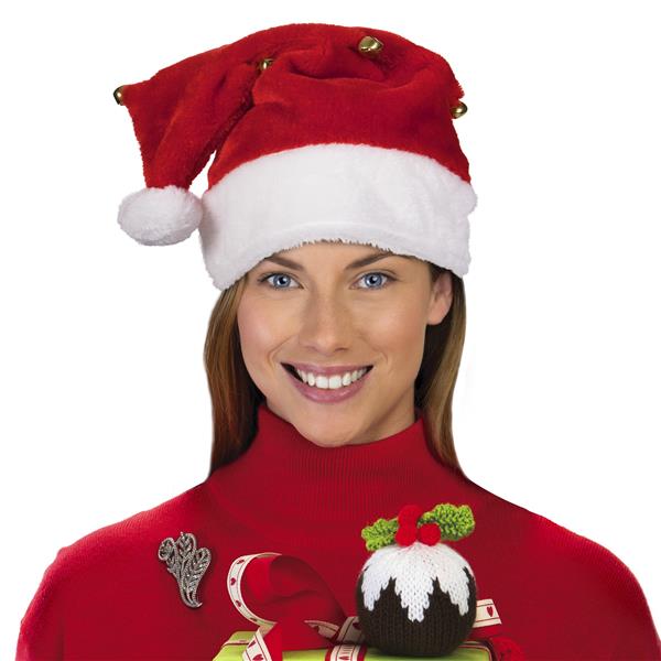 Christmas hat with bells clearance