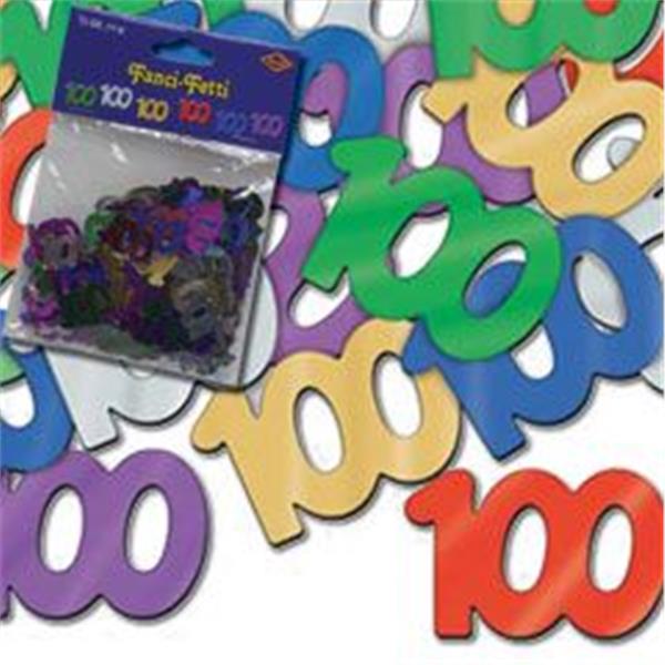 Any kind of celebration that is celebrating 100 years needs all the decorations available. Celebrating 100 years is major whether it's a birthday, a companies age or any other event. Make sure to have our very colorful 100 confetti for these events. Add them inside the invitation envelopes or on the table tops. Our 100 confetti comes in a 1/2 ounce bag and is sold by the bag. Please order in increments of 1 piece.