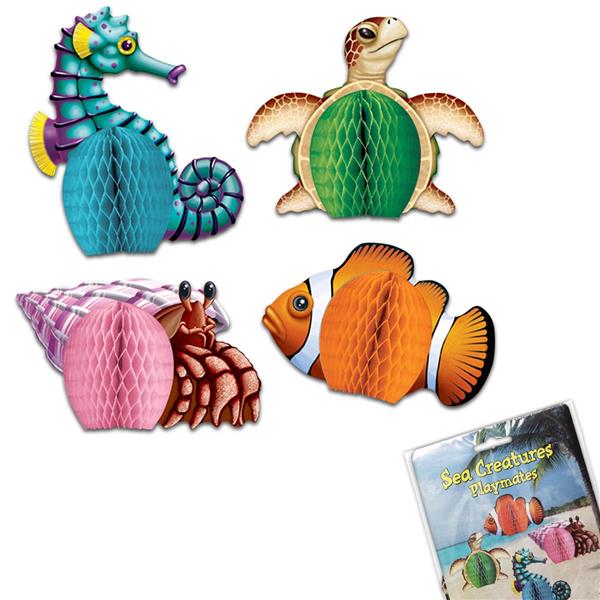 Sea Creatures Decorations 4 Per Unit