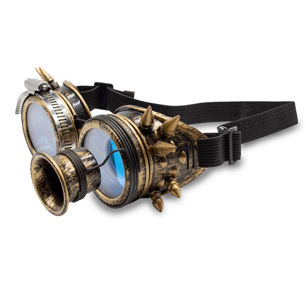 Spiked Steampunk Goggles with Magnifier